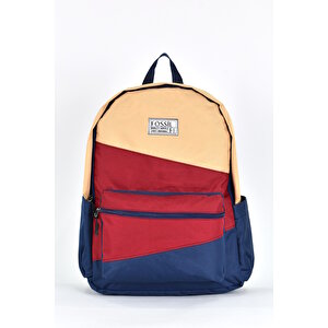 Fossil Unisex Çok Gözlü Günlük Seyahat Okul Sırt Çantası Bordo 9507