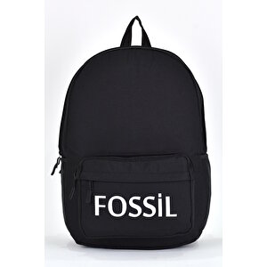 Fossil Unisex Çok Gözlü Günlük Seyahat Okul Sırt Çantası Siyah 9504