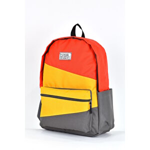 Fossil Unisex Çok Gözlü Günlük Seyahat Okul Sırt Çantası Turuncu 9507