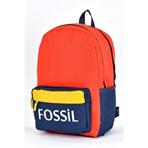 Fossil Unisex Çok Gözlü Günlük Seyahat Okul Sırt Çantası Turuncu 9504