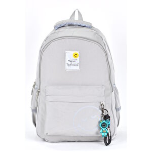 Unisex Ortopedik Çok Gözlü Günlük Seyahat Okul Sırt Çantası Gri 51709