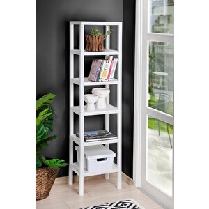 Mithra Life 6 Katlı Plastik Beyaz Banyo Mutfak Rafı Mit1044