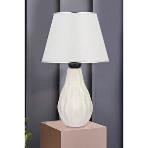 Magnolia Seramik Abajur Krem