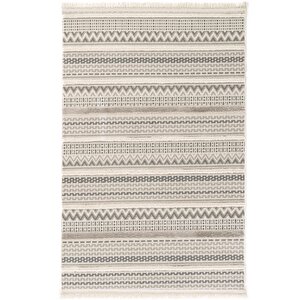 Sakura 2207 Gri Hav Toz Vermez Etnik Desenli Modern Dokuma Bukleli Salon Halısı 200x290 cm