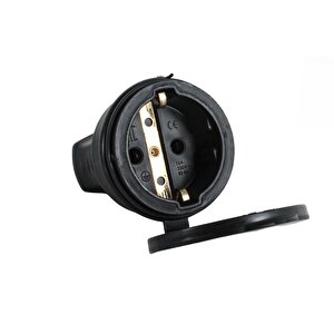 Byes 1/16a 220v Monofaze Kauçuk Uzatma Priz ( 10 Adet )