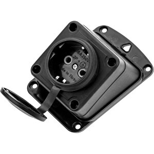 Byes 1/16a 220v Monofaze Kauçuk Tekli Eğik Duvar Priz  ( 5 Adet )