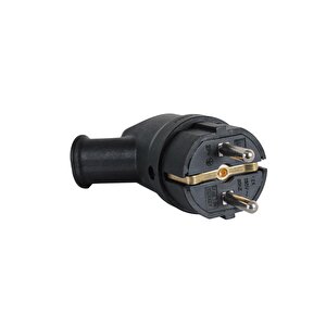 Byes 1/16a 220v Monofaze Kauçuk Kulplu Eğik Fiş ( 10 Adet )
