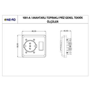 Ne-ad Anahtarlı Topraklı Priz