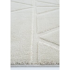 Cool Halı Sakura 2211 Krem Hav Toz Vermez Etnik Desenli Modern Dokuma Bukleli Salon Halısı