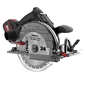 Kress Kue15 20volt 4.0ah. Li-ion 185mm Çift Akülü Kömürsüz Profesyonel Daire Testere