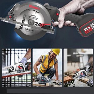 Kress Kue11 20volt 4.0ah. Li-ion 140mm Çift Akülü Kömürsüz Profesyonel Çok Amaçlı Daire Testere