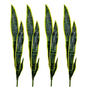 Yapay Çiçek Sansevieria Yeşil Kılıç Çiçeği 4 Adet 65cm Salon Çiçeği Yapay Bitki