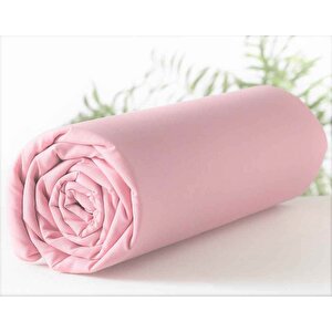 Yüzde Yüz Pamuklu Pembe 160x200 + 2*(50x70) Çift Kişilik Lastikli Çarşaf Takımı