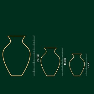 Özel El İşciliği Seramik Lüks Elegans Desenli Vazo Şah Küp Set