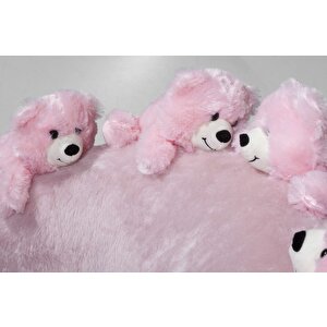 Mode Teddy Bears Kids Peluş Kumaş Pembe Ayıcıklı Berjer