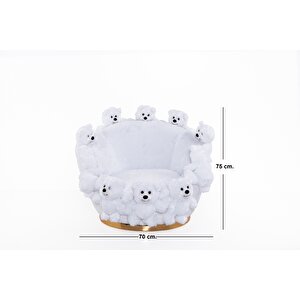 Mode Teddy Bears Kids Peluş Kumaş Pembe Ayıcıklı Berjer