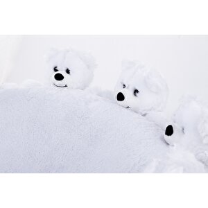 Mode Teddy Bears Kids Peluş Kumaş Beyaz Ayıcıklı Berjer