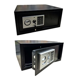 Germany 20x43x35cm Büyük Boy Laptop Sığabilen Ev Ofis Otel Tipi Şifreli Anahtarlı Çelik Para Kasası