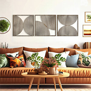 Ent Wood Art Ahşap Duvar Tablosu, 3 Parça Ahşap Modern Duvar Dekoru, Soyut Duvar Paneli, Mostar