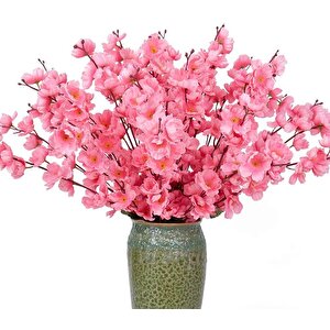 Yapay Çiçek Bahardalı Japon Kiraz Çiçeği 9 Dallı 35cm Pembe 3 Demet