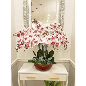 2li Set Yapay Çiçek Orkide Yaprağı Doğal Görünüm