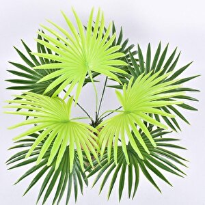 Yapay Çiçek Yelpaze Palmiye 8 Yapraklı  Demet 50*40cm Salon Çiçeği Yapay Bitki