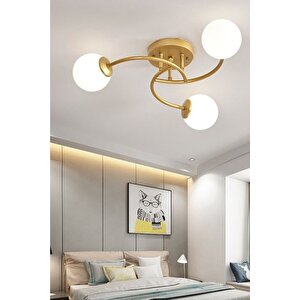 Theia Modern 3lü Camlı Avize