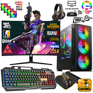 Icaris X5 Ryzen 5 3600 16gb 512gb Nvme M.2 Ssd Rtx3060 12gb 192bit 24" 180hz Oyuncu Masaüstü Bilgisayar