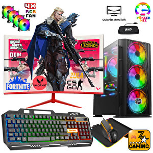 Ironhide X50 Ryzen 5 5500 16gb Ram 512gb M.2 Ssd Rx580 8gb 24" 75hz Oyuncu Masaüstü Bilgisayar