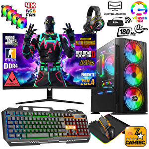 Icaris X15 Ryzen 5 3600 32gb 256gb M.2 Ssd + 1tb Hdd Rtx3060 12gb 192bit 24" 180hz Oyuncu Masaüstü Bilgisayar