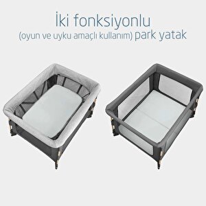 Swift 3'ü Bir Arada Beşik Seyahat Yatağı Oyun Parkı Beyond Graphite Eco