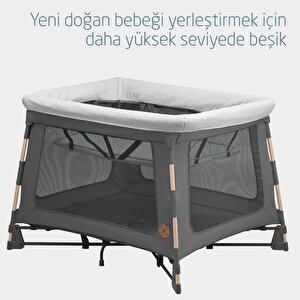 Maxi Cosi Swift 3'ü Bir Arada Beşik Seyahat Yatağı Oyun Parkı Beyond Graphite Eco