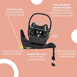 Maxi-cosi Soho-coral 360 Modüler Ana Kucaklı Ultra Kompakt  Seyahat Sistem Bebek Arabası Essential Graphite