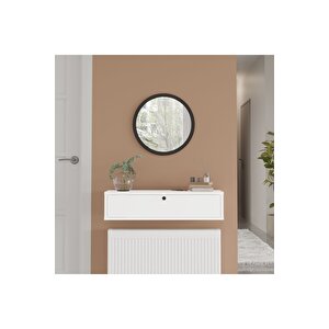 Cosmia Aynalı 80 Cm Kapaklı Duvara Monte Dresuar Beyaz Cs3-wb