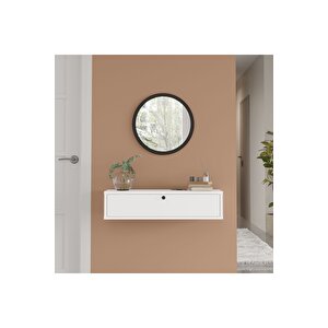 Cosmia Aynalı 80 Cm Kapaklı Duvara Monte Dresuar Beyaz Cs3-wb
