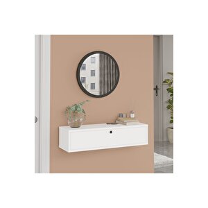 Cosmia Aynalı 80 Cm Kapaklı Duvara Monte Dresuar Beyaz Cs3-wb