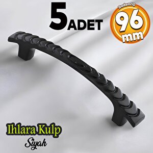 Ihlara 96 Mm Kulp Sert Plastik Siyah Çekmece Mobilya Mutfak Dolap Dolabı Kulbu Kulpu Kulpları 5 Adet