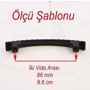 Ihlara 96 Mm Kulp Sert Plastik Siyah Çekmece Mobilya Mutfak Dolap Dolabı Kulbu Kulpu Kulpları 5 Adet