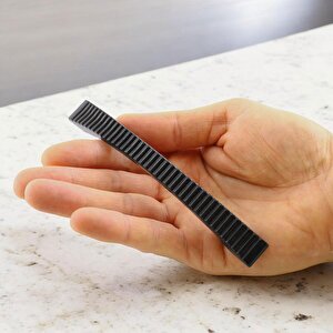 Tırtıklı 96 Mm Kulp Sert Plastik Siyah Çekmece Mobilya Mutfak Dolap Kulbu Kulpu Kulpları 5 Adet