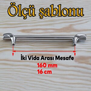 Prade 160 Mm Krom Kulp Metal Mobilya Çekmece Mutfak Kapak Dolap Kulpları Dolabı Kulbu Kulpu
