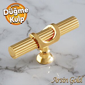 Arsin Gold Altın Metal Düğme Tek Vidalı Çekmece Mutfak Mobilya Dolabı Dolap Kulpu Kulbu Kulpları