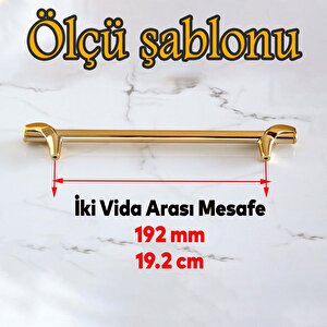 Prade 192 Mm Gold Altın Metal Kulp Çekmece Mobilya Mutfak Dolap Kapak Kulpları Dolabı Kulbu Kulpu