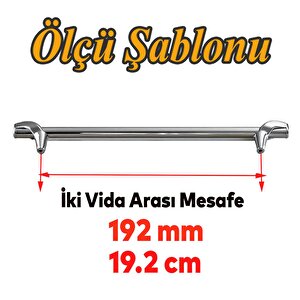 Prade 192 Mm Krom Kulp Metal Mobilya Çekmece Mutfak Kapak Dolap Kulpları Dolabı Kulbu Kulpu