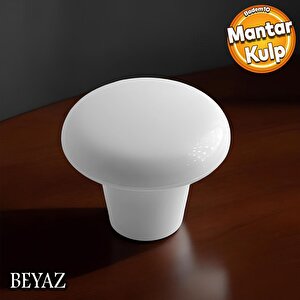 Mantar Düğme Sert Plastik Beyaz Dolap Mobilya Mutfak Dolabı Çekmece Dolap Kapak Kulpu Kulbu Kulp