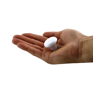 Mantar Düğme Sert Plastik Kulp Beyaz Dolap Mobilya Mutfak Dolabı Çekmece Kapak Kulpu Kulbu 5 Adet