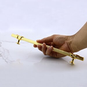 Emir Kulp Gold 224 Mm - 22.4 Cm Metal Mobilya Mutfak Çekmece Dolap Dolabı Kapak Kulbu Kulpu Kulpları
