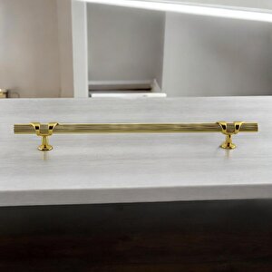 Emir Kulp Gold 224 Mm - 22.4 Cm Metal Mobilya Mutfak Çekmece Dolap Dolabı Kapak Kulbu Kulpu Kulpları