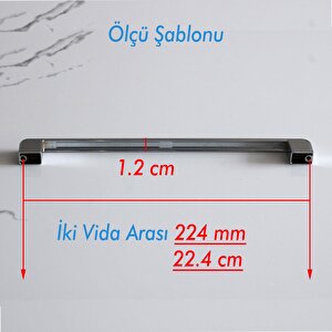 Gölcük 224 Mm Krom Renk Mobilya Mutfak Dolabı Çekmece Dolap Kapak Kulpu Kulbu Metal Kulp 224 Mm