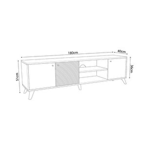 Bimossa E1040 Lisa Tv Ünitesi Antrasit-sepet 180cm