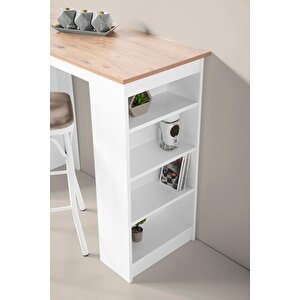 Vista Eylül Bar Raflı Mutfak Masa Takımı 50x120